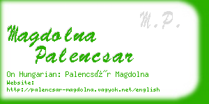 magdolna palencsar business card